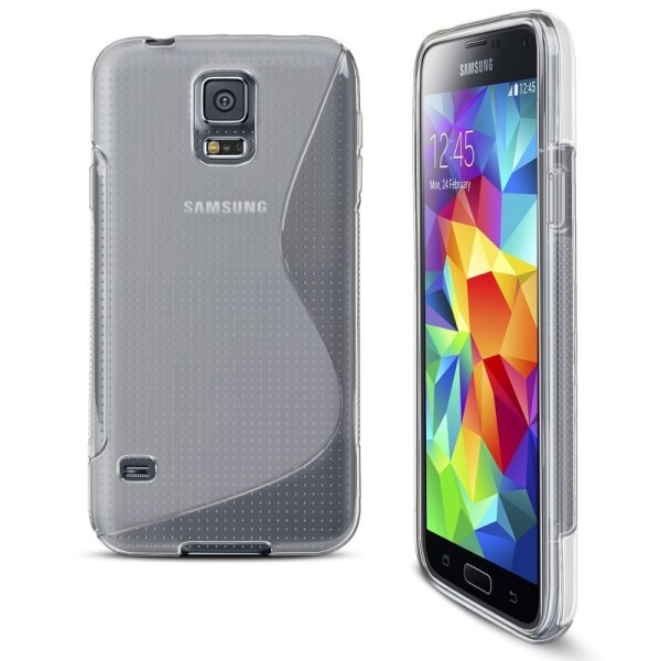 Kieto silikono dėklas - skaidrus (Galaxy S5 / S5 Neo)