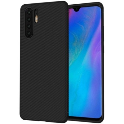 Huawei P30 Pro „Lenuo“ cieta silikona (TPU) melns apvalks / vacins.lv