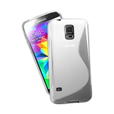 Samsung Galaxy S5 (S5 Neo) dėklas (kieto silikono - TPU, skaidrus) / Priedai.lt