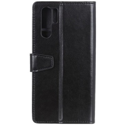 Huawei P30 Pro atverčiamas juodas odinis dėklas, knygutė - piniginė / Priedai.lt