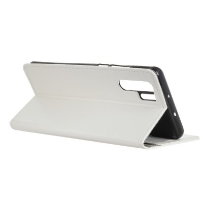 Huawei P30 Pro atvēramais ādas balts maciņš, grāmata (maks) / Vacins.lv