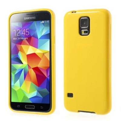 Samsung Galaxy S5 (S5 Neo) Jelly Case dzeltens cieta silikona (TPU) futrālis / Vacins.lv