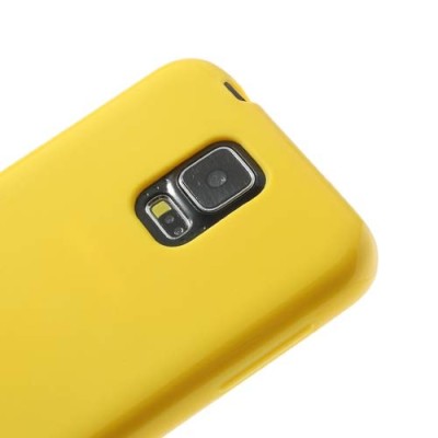 Samsung Galaxy S5 (S5 Neo) Jelly Case dzeltens cieta silikona (TPU) futrālis / Vacins.lv