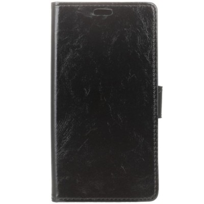 Nokia 3.1 Plus (2018) atvēramais ādas melns maciņš, grāmata (maks) / Vacins.lv