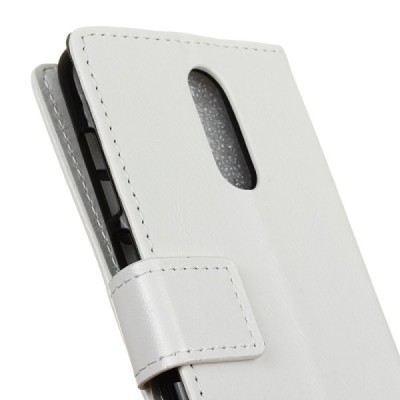 Nokia 3.1 Plus (2018) atvēramais ādas balts maciņš, grāmata (maks) / Vacins.lv