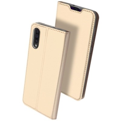 Samsung Galaxy A50 A505F (A50s A507F, A30s A307F) „Dux Ducis“ Skin sērijas zelta ādas atvērams maciņš / Vacins.lv