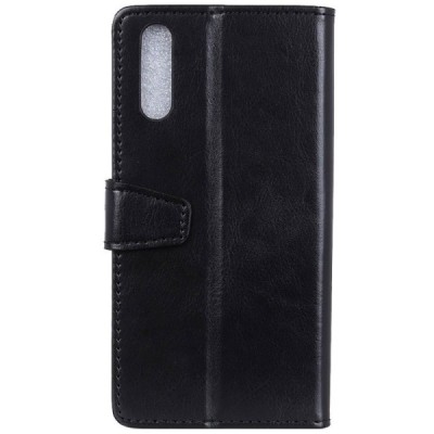 Samsung Galaxy A50 A505F (A50s A507F, A30s A307F) atvēramais ādas melns maciņš (maks) / Vacins.lv