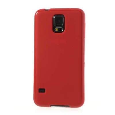 Samsung Galaxy S5 (S5 Neo) Jelly Case sarkans cieta silikona (TPU) futrālis / Vacins.lv