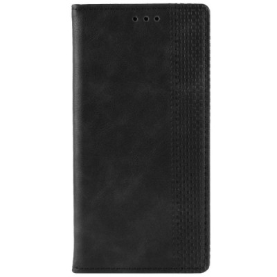 Samsung Galaxy A50 A505F (A50s A507F, A30s A307F) „Vintage“ atvēramais ādas melns maciņš (maks) / Vacins.lv