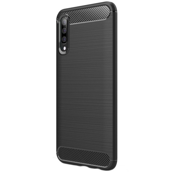 „Carbon“ cieta silikona (TPU) apvalks - melns (Galaxy A50 / A50s / A30s)