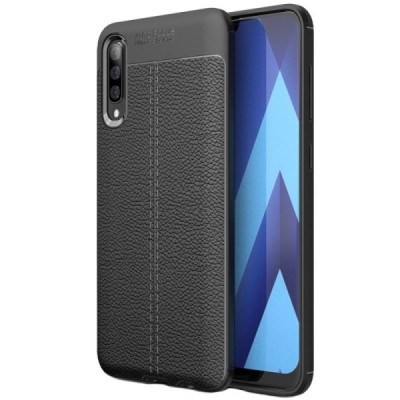 Samsung Galaxy A50 A505F (A50s A507F, A30s A307F „FOCUS“ cieta silikona (TPU) melns apvalks / vacins.lv