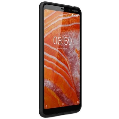 Nokia 3.1 Plus (2018) „Carbon“ cieta silikona (TPU) melns apvalks / vacins.lv