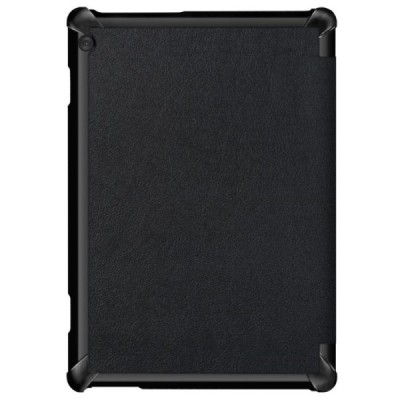 Lenovo Tab M10 10.1" (TB-X605F, X605L, X505F, X505L) atverčiamas juodas odinis dėklas (sulankstomas) | Priedai.lt