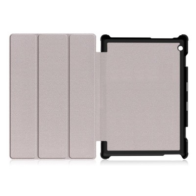 Lenovo Tab M10 10.1" (TB-X605F, X605L, X505F, X505L) atverčiamas juodas odinis dėklas (sulankstomas) | Priedai.lt