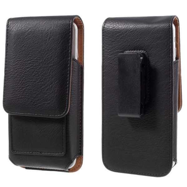 Universalus dėklas prie diržo, vertikalus - juodas (XL+ dydis)