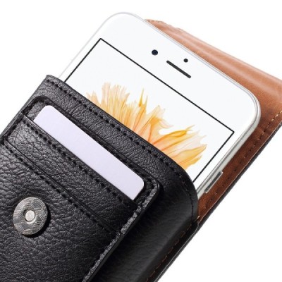 Apple iPhone 8 Plus Universalus dėklas prie diržo, vertikalus, juodas (XL+ dydis) / Priedai.lt