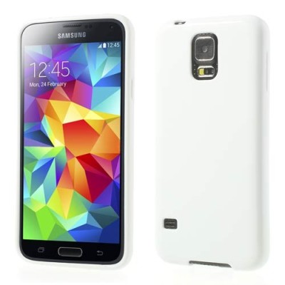 Samsung Galaxy S5 (S5 Neo) Jelly Case balts cieta silikona (TPU) futrālis / Vacins.lv