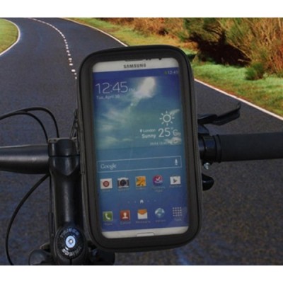 „Handlebar“ melns universāls telefona futrālis velosipēdam (XXL) / Vacins.lv