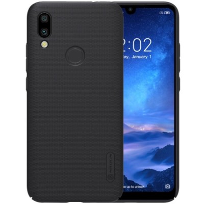 Xiaomi Redmi 7 Nillkin Frosted Shield melns plastmasas apvalks / vacins.lv