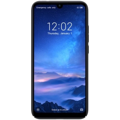 Xiaomi Redmi 7 Nillkin Frosted Shield melns plastmasas apvalks / vacins.lv
