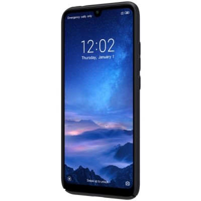 Xiaomi Redmi 7 Nillkin Frosted Shield melns plastmasas apvalks / vacins.lv