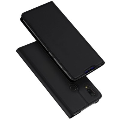 Xiaomi Redmi 7 „Dux Ducis“ Skin sērijas melns ādas atvērams maciņš / Vacins.lv