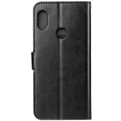 Xiaomi Redmi 7 atvēramais ādas melns maciņš, grāmata (maks) / Vacins.lv