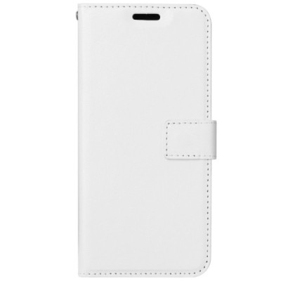 Xiaomi Redmi 7 atvēramais ādas balts maciņš, grāmata (maks) / Vacins.lv