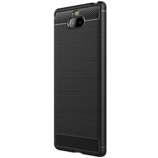 „Carbon“ kieto silikono (TPU) dėklas - juodas (Xperia 10 Plus)