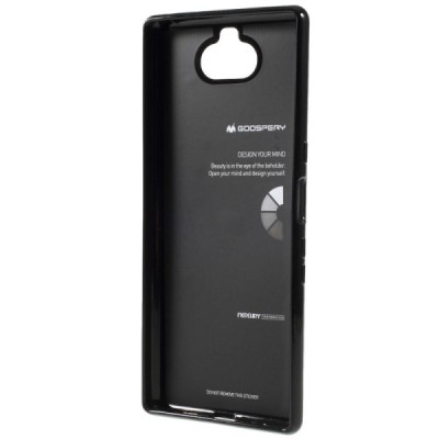 Sony Xperia 10 Plus (XA3 Ultra) Mercury juodas kieto silikono TPU dėklas - nugarėlė / Priedai.lt