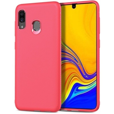 Samsung Galaxy A40 (A405F) „Lenuo“ kieto silikono TPU raudonas dėklas - nugarėlė / Priedai.lt