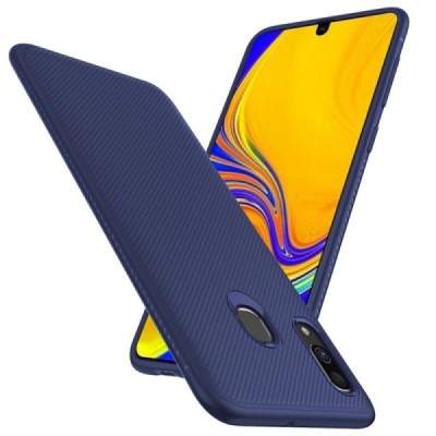 Samsung Galaxy A40 (A405F) „Lenuo“ cieta silikona (TPU) zils apvalks / vacins.lv