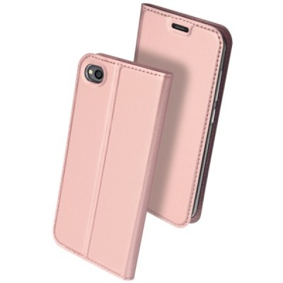 Xiaomi Redmi Go „Dux Ducis“ Skin sērijas rozs ādas atvērams maciņš / Vacins.lv