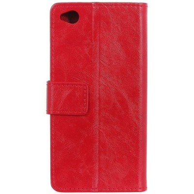 Xiaomi Redmi Go atvēramais ādas sarkans maciņš, grāmata (maks) / Vacins.lv