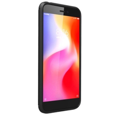 Xiaomi Redmi Go „Carbon“ cieta silikona (TPU) melns apvalks / vacins.lv