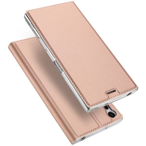 „Dux Ducis“ Skin atverčiamas dėklas - rožinis (Xperia XZ / XZs)