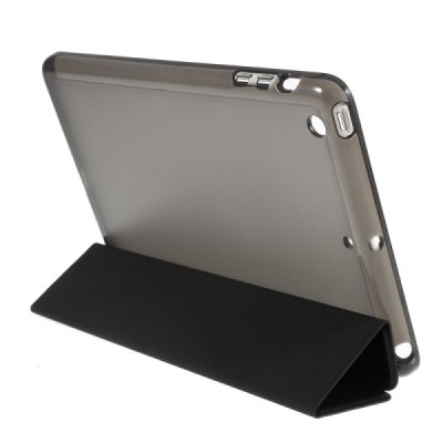 Apple iPad Mini 1 / 2 / 3 atvēramais melns ādas maciņš / Vacins.lv