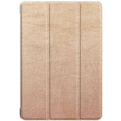 Huawei MediaPad M5 Lite 10 atverčiamas auksinis odinis dėklas - knygutė / Priedai.lt