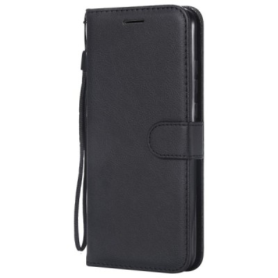 Huawei Honor 8X „Diary“ atvēramais ādas melns maciņš, grāmata (maks) / Vacins.lv