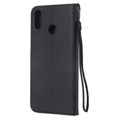 Huawei Honor 8X „Diary“ atverčiamas juodas odinis dėklas, knygutė - piniginė / Priedai.lt