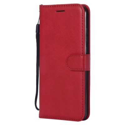 Huawei Honor 8X „Diary“ atverčiamas raudonas odinis dėklas, knygutė - piniginė / Priedai.lt