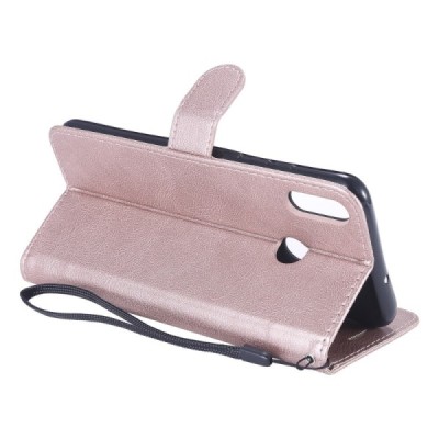 Huawei Honor 8X „Diary“ atverčiamas rožinis odinis dėklas, knygutė - piniginė / Priedai.lt