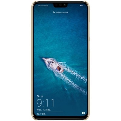 Huawei Honor 8X Nillkin Frosted Shield auksinis plastikinis dėklas / Priedai.lt