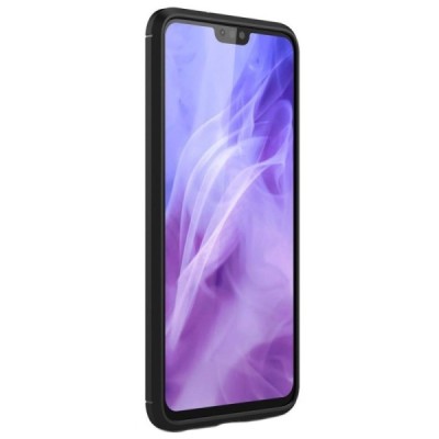 Huawei Honor 8X „Carbon“ cieta silikona (TPU) melns apvalks / vacins.lv