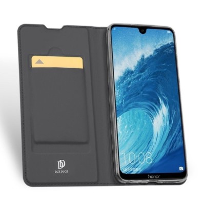 „Dux Ducis“ Skin serijos Huawei Honor 8X Max juodas odinis atverčiamas dėklas / Priedai.lt