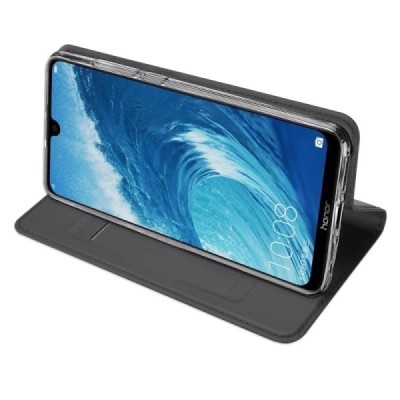 „Dux Ducis“ Skin serijos Huawei Honor 8X Max juodas odinis atverčiamas dėklas / Priedai.lt