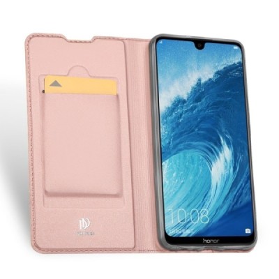 Huawei Honor 8X Max „Dux Ducis“ Skin sērijas rozs ādas atvērams maciņš / Vacins.lv