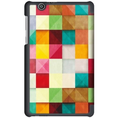 Huawei MediaPad T3 7.0 atvēramais krāsains „Cubes“ maciņš / Vacins.lv