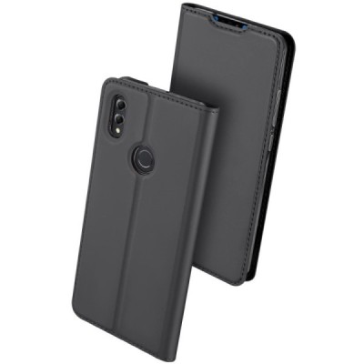 „Dux Ducis“ Skin serijos Huawei Honor 8X juodas odinis atverčiamas dėklas / Priedai.lt