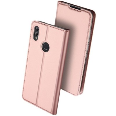 Huawei Honor 8X „Dux Ducis“ Skin sērijas rozs ādas atvērams maciņš / Vacins.lv